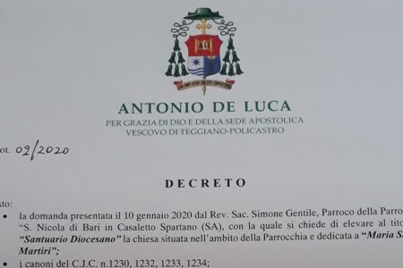 DECRETO SANTUARIO DIOCESANO